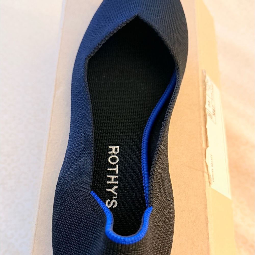 Rothy's Black and Blue Flats